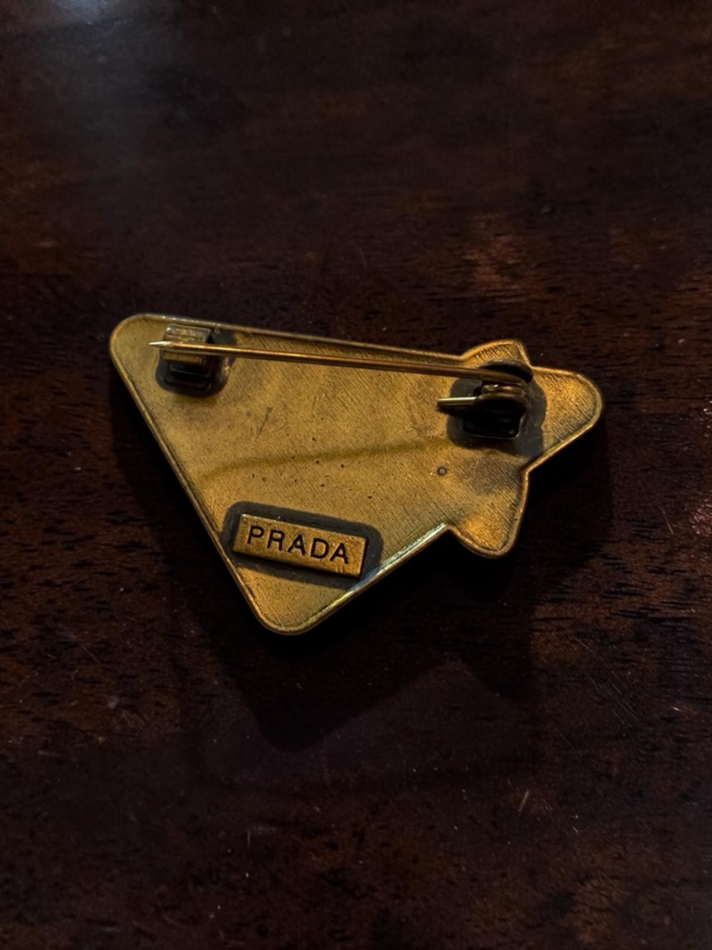 Prada UPCYCLED Gold-Tone brooch with   Rose - Picture 2 of 2